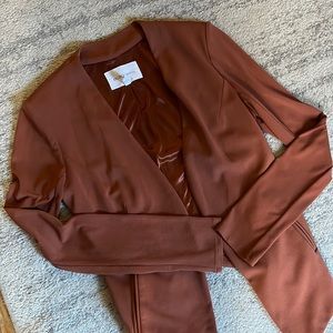 BCBG Burnt Orange Blazer | size XS